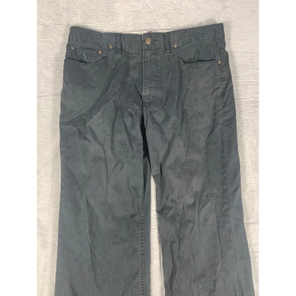 Polo Ralph Lauren Authentic Dungarees Mens Size 38 Black Canvas Dungaree Pants